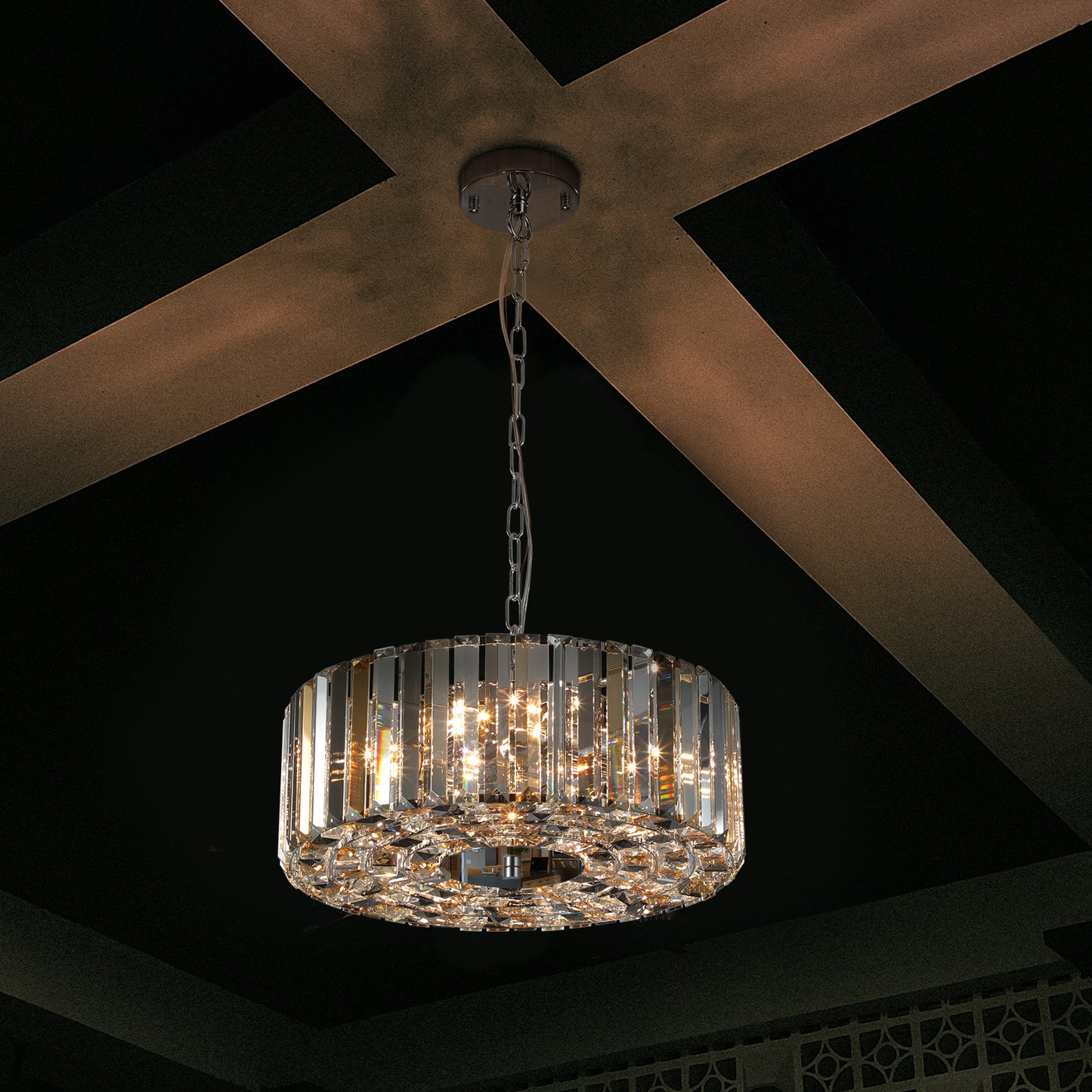 The Crystal Drum Chandelier