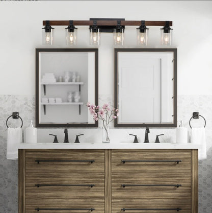Rustic 6-Light Vanity Wall Lamp