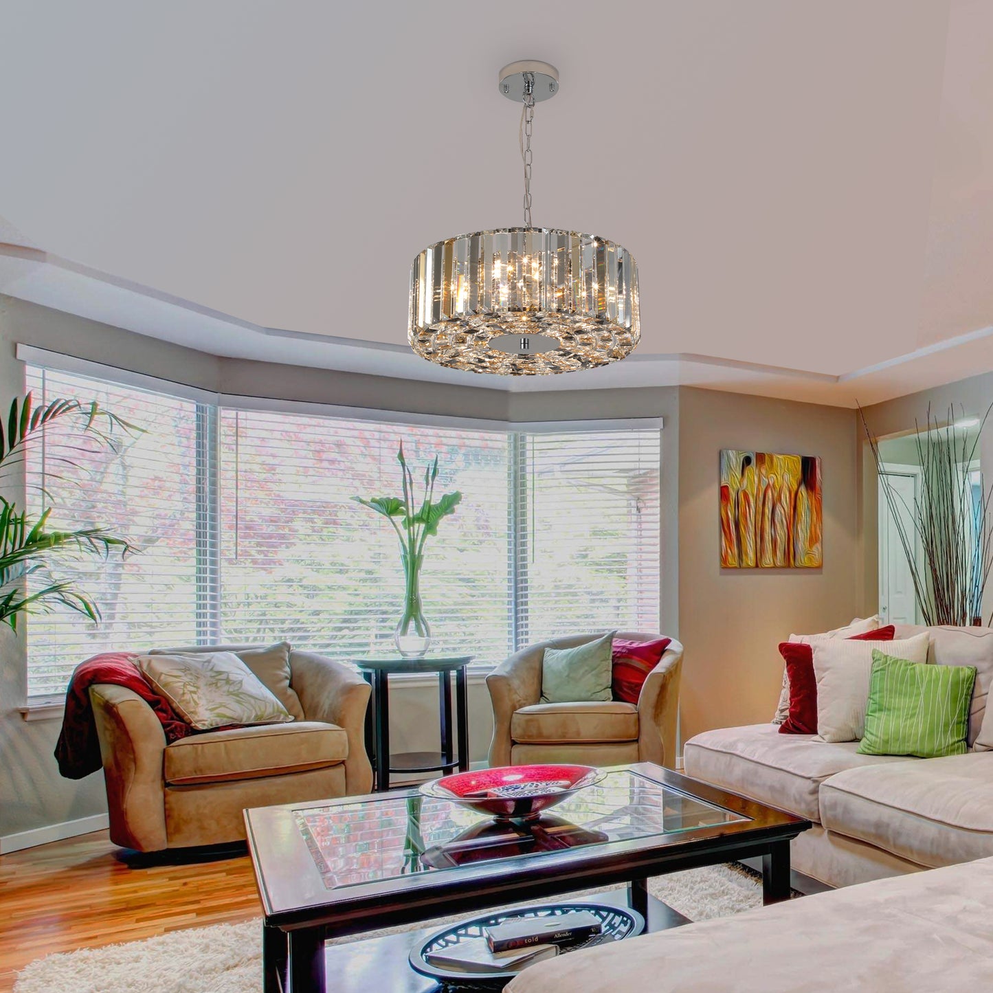 The Crystal Drum Chandelier