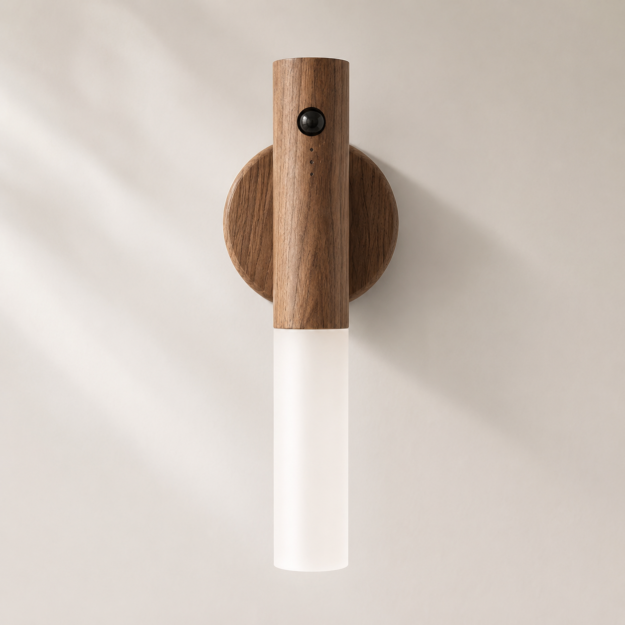 Glow Torch Night Lamp in walnut finish — clean studio product shot