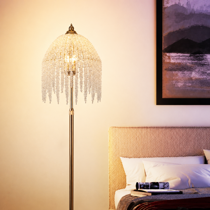 Crystal Waterfall Floor Lamp