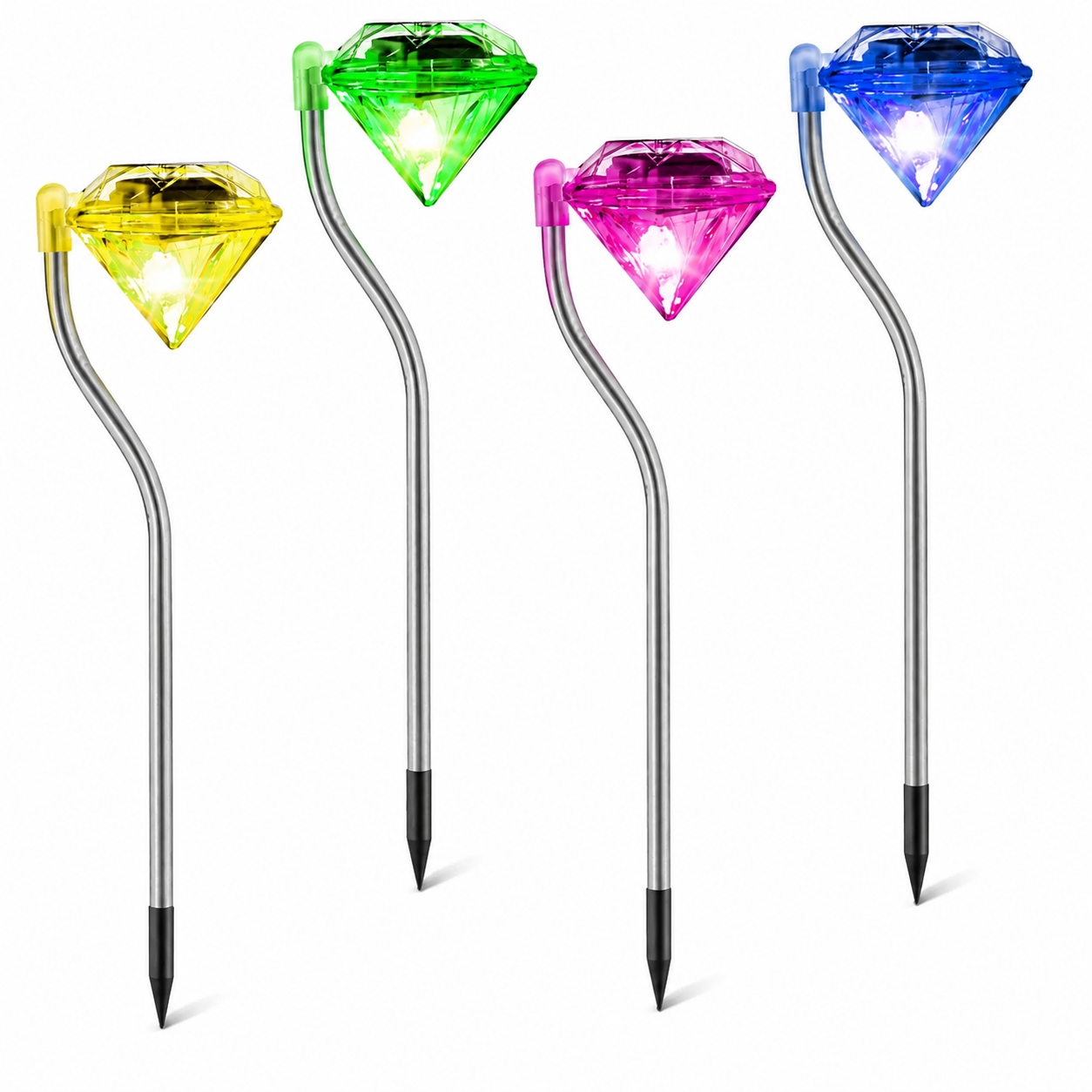 Diamond Solar Garden Lights (4-pack)